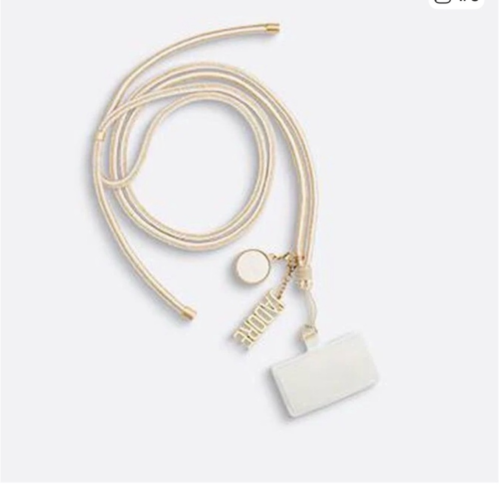 Dior J'Adore Phone Strap - Cream and Gold